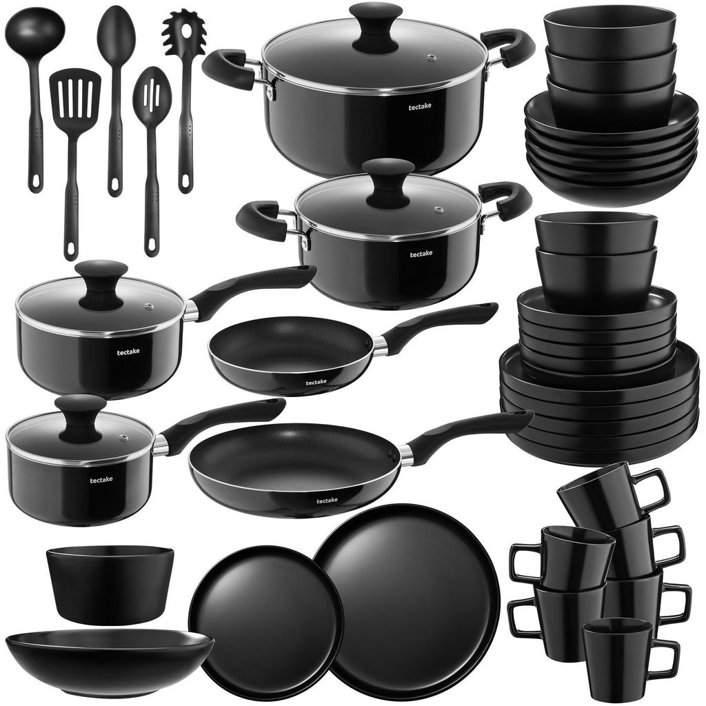 tectake® Küchenstarterset, umfangreiches Urban-Stil Set, Produktbild 
