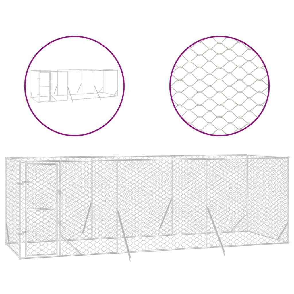 "2026 MODERNE" Outdoor-Hundezwinger Silbern 6x2x2 m Verzinkter Stahl - Sonstiges Hundezubehör CC7757318
