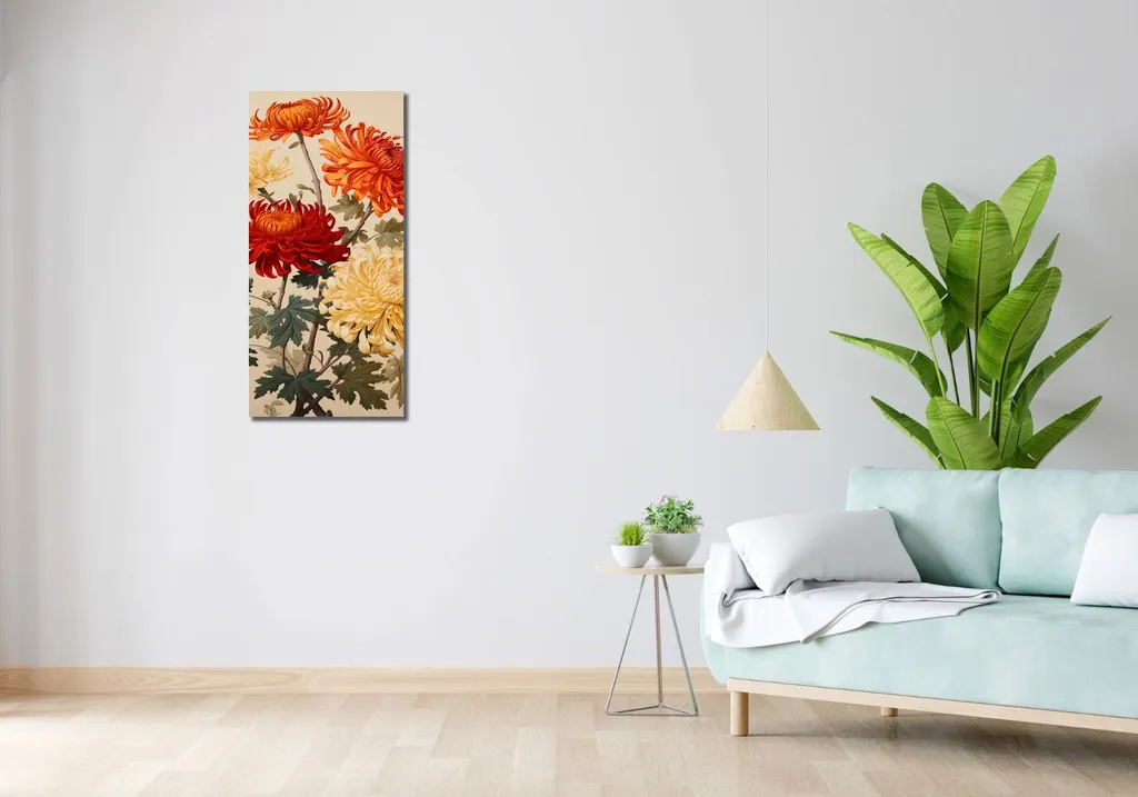 Quadro 40x90 cm Crisantemi danzanti - 2
