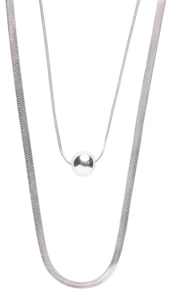 Collier Luna Silver Necklace MCN250257S en acier inoxydable tendance