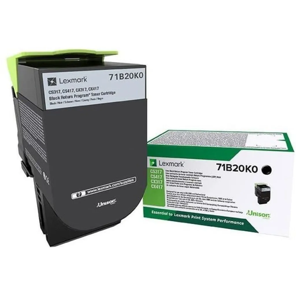 Cartuccia Toner Nero Lexmark 71B20K0 Originale - Nero Profondo Unison