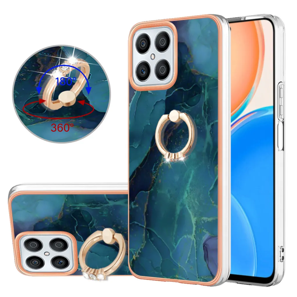 Custodia Honor X8 4G Verde con Anello - Resistente per Famiglie