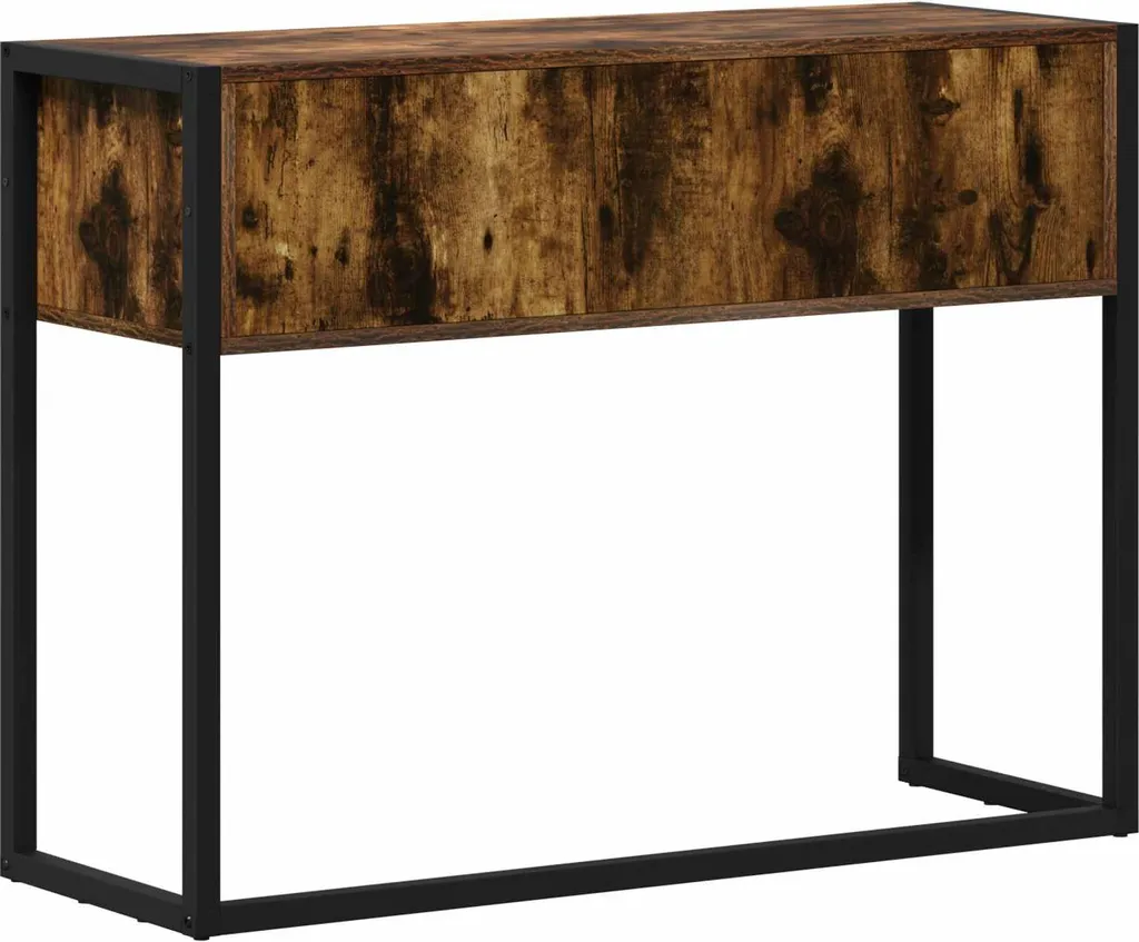 HAKU Möbel Consolle Moderna Rovere Chiaro E Nero – MDF E Metallo, Dim. 100x89x30 Cm, Carico 20 Kg, Idrorepellente E Antigraffio