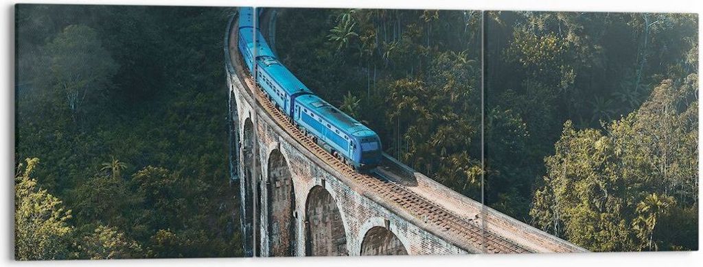 Bild auf Leinwand - Leinwandbild - 3 Teile - Zug Hogwarts Express - 150x50cm - Wand Bild - Wanddeko - Wandbilder - Leinwanddruck - Bilder - Wanddek...