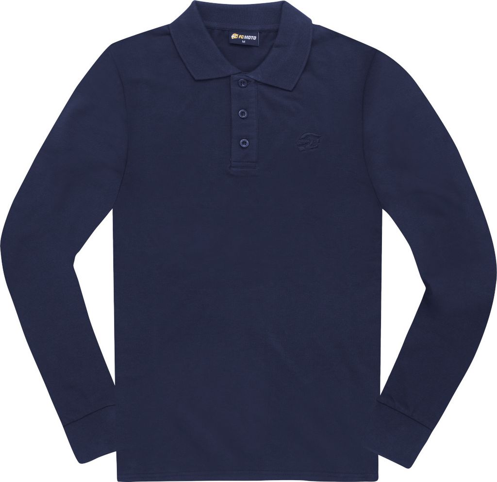 FC-Moto Long Run Polo Langarmshirt, dunkelblau, S