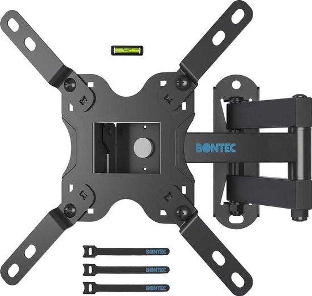 Monitorhalter für LED- und LCD-Fernseher 13-43 Zoll, Tilt, Dreh und 360°-Rotation, VESA 200x200 mm, bis 20 kg, mit Sicherheitsmuttern, Nivellierh...