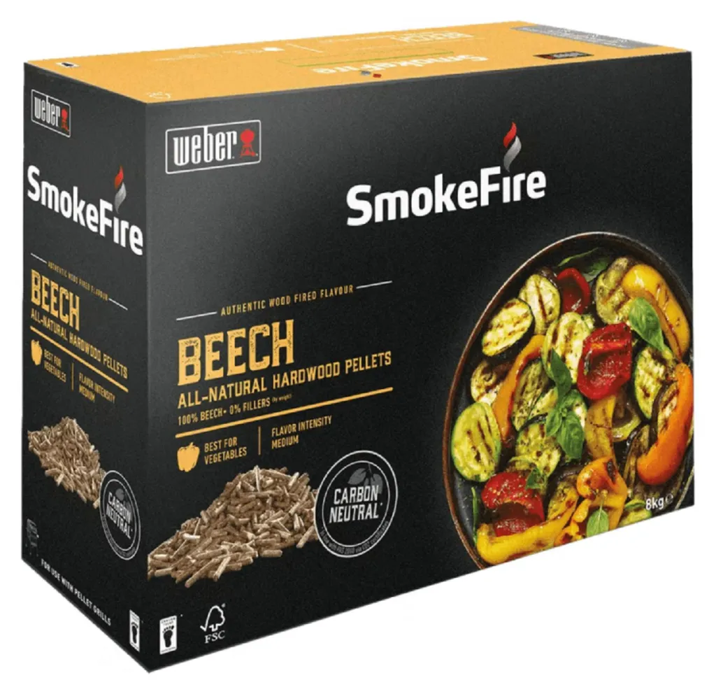 Pellets Weber hêtre 8 kg : l'idéal pour fumage naturel et rôtissage