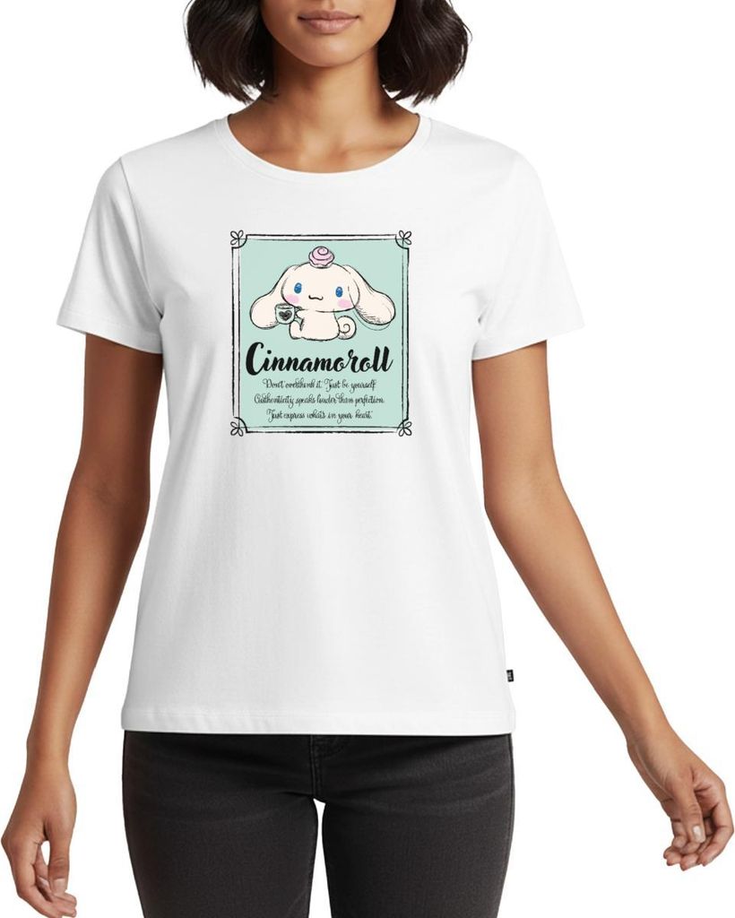 Spreadshirt Cinnamoroll Just Be Yourself Frauen Premium T-Shirt, S, Weiß