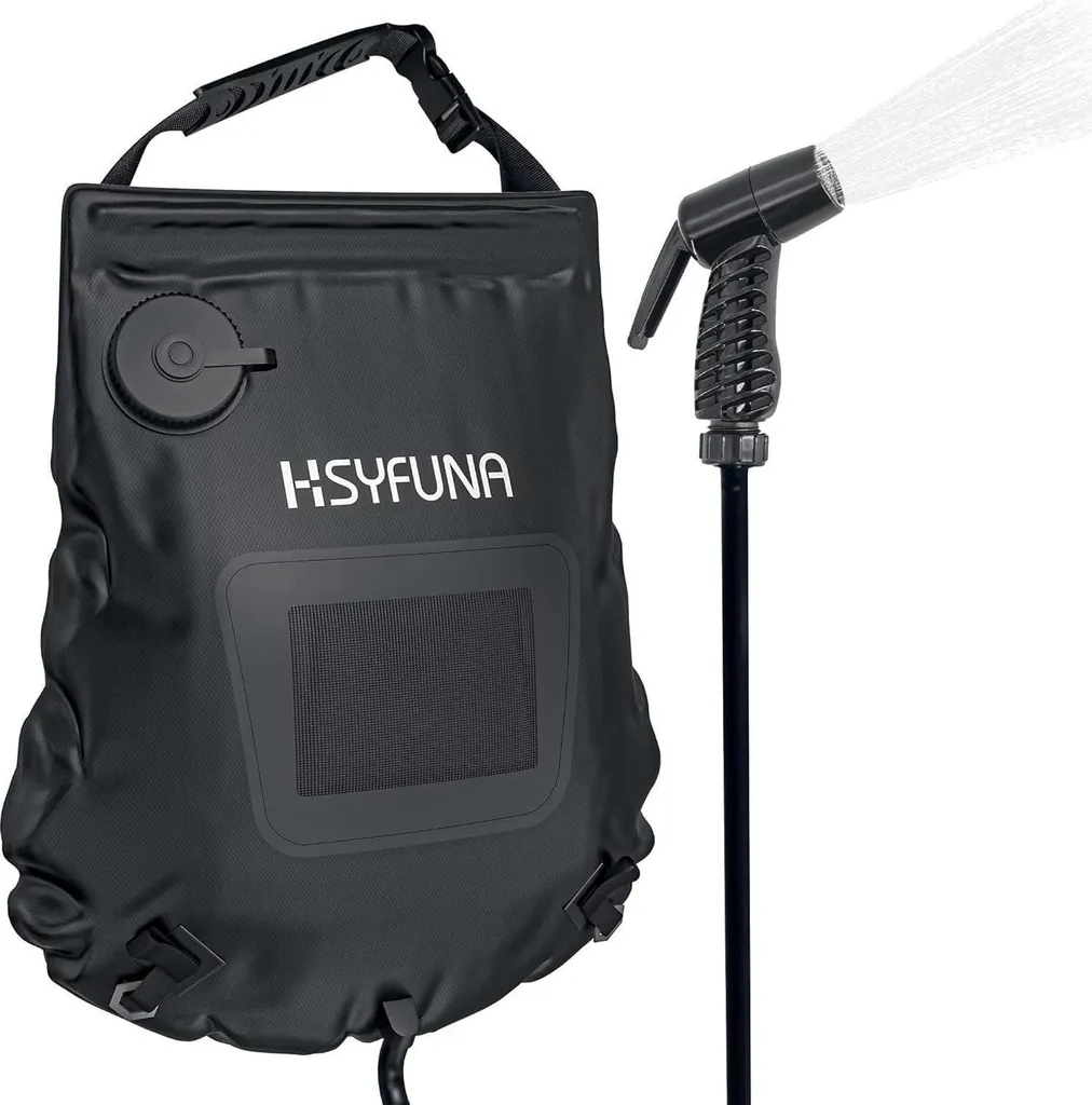 Douche de camping solaire 20L : finies les douches froides en bivouac