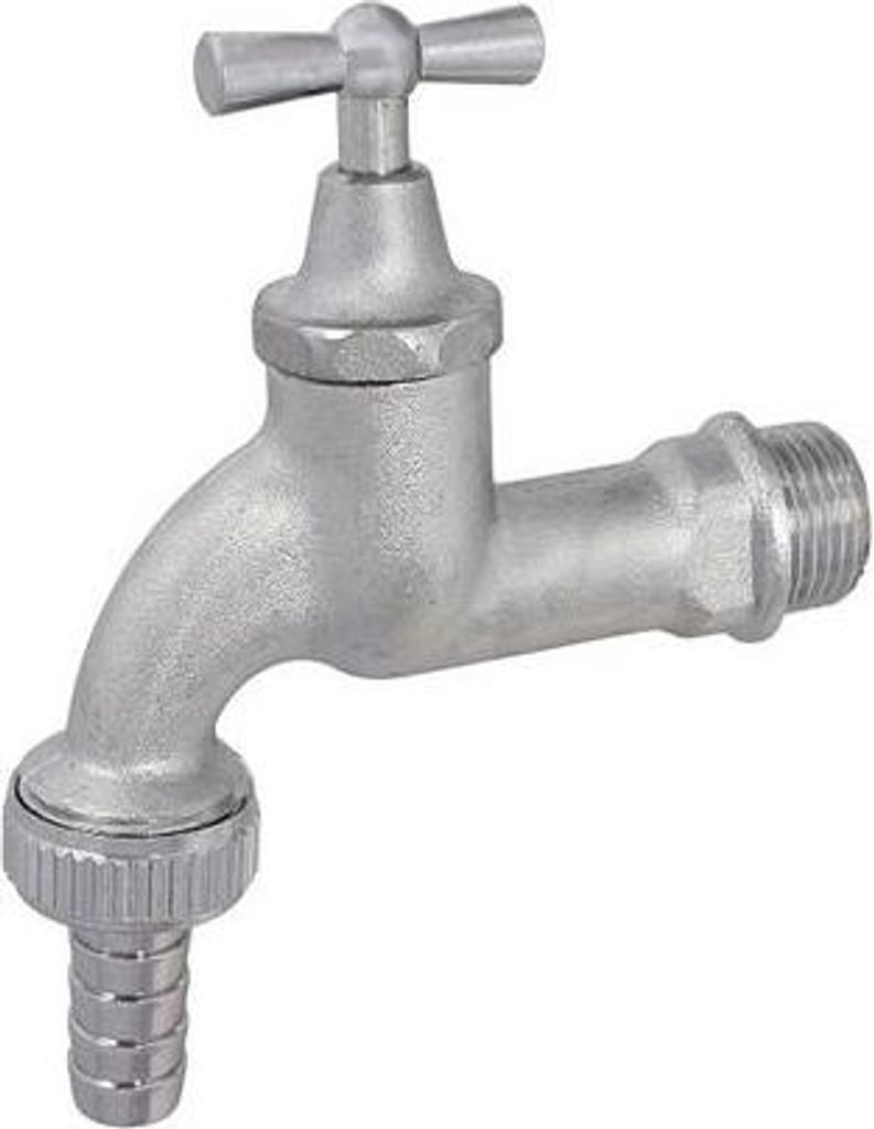 Js Auslaufventil Mit Metall-Sv Knebel-Ot,Schwer,1/2",Matt Chrom