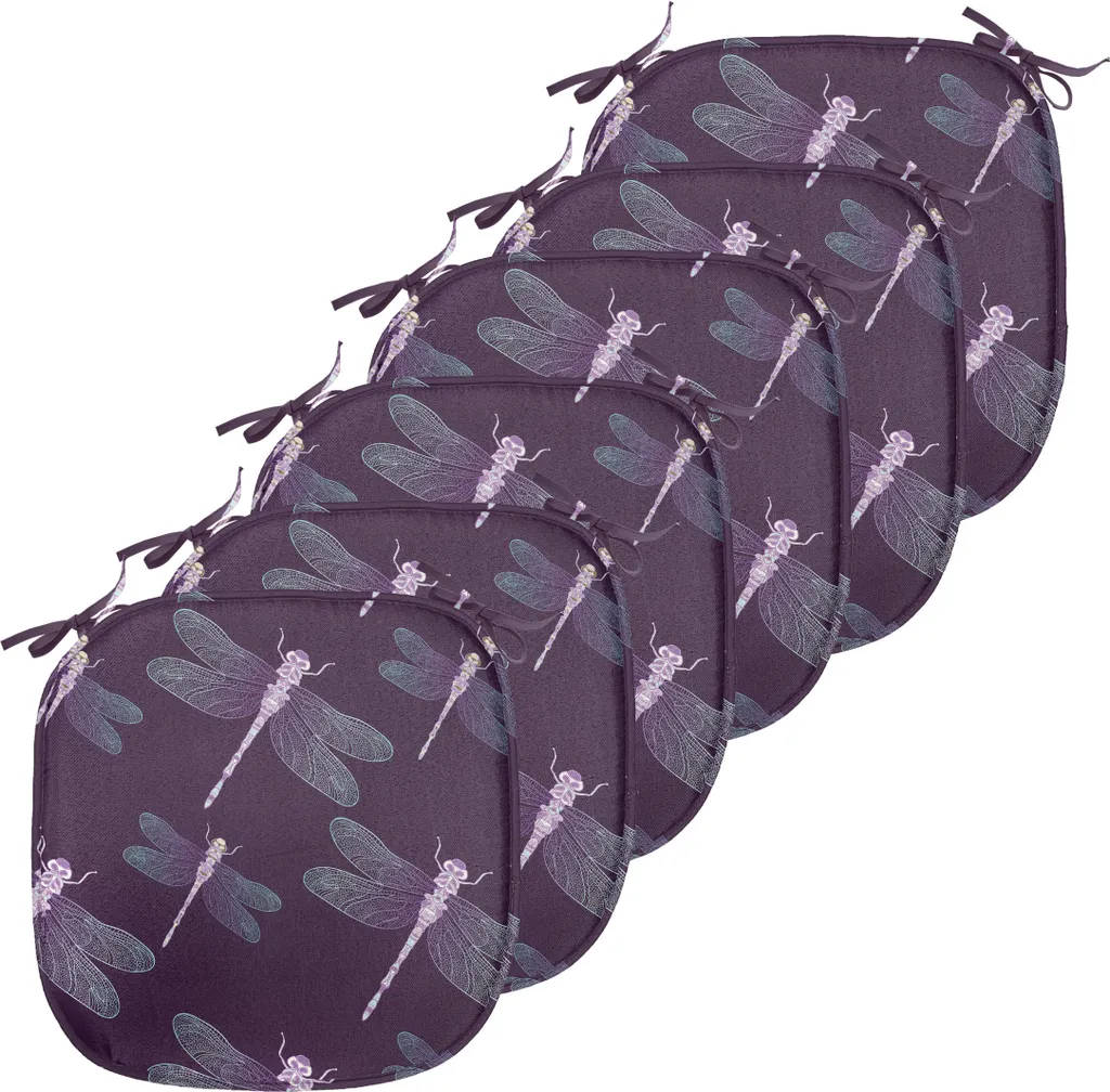 Coussin de Chaise Imperméable 40x40 cm Lot de 6 pour Cuisine et Salon