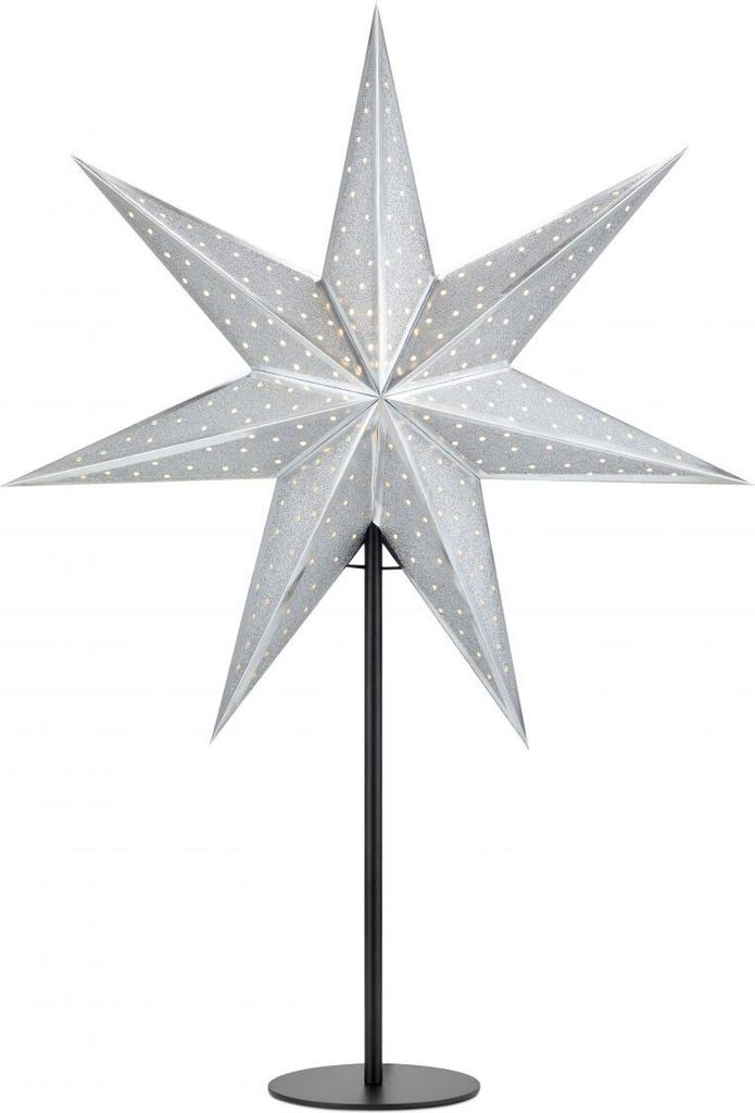 Markslöjd Standstern Glitter silber, H 45 cm x T 16 cm x L Produktbild 