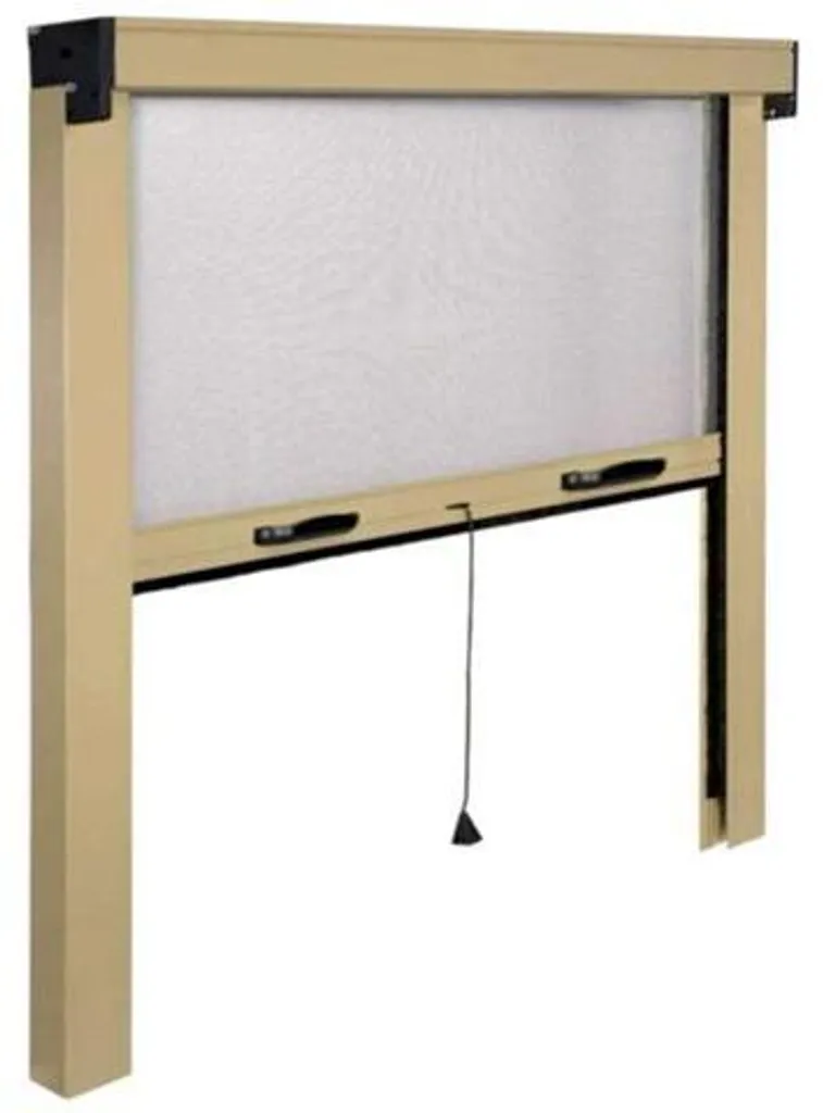 Moustiquaire verticale pour fenêtre 140x170 cm bronze spéciale été