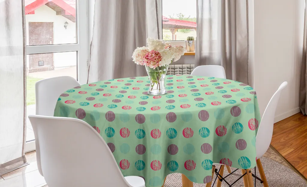 Tovaglia Rotonda Elasticizzata 150 cm Verde Menta | Abakuhaus Casa