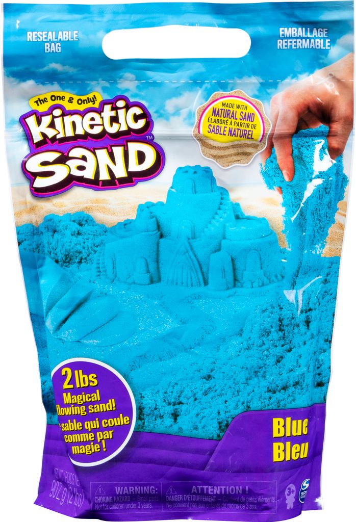 Kinetic Sand 900 g blauer zum Mischen, Formen und Kreieren, Produktbild 
