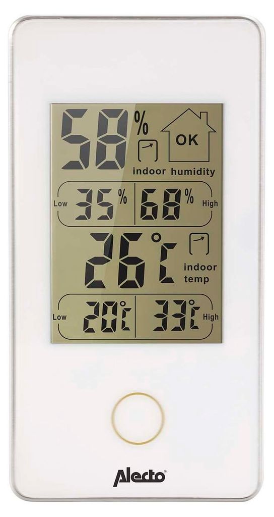 Alecto WS-75 - Digitales Thermometer / Hygrometer, weiß