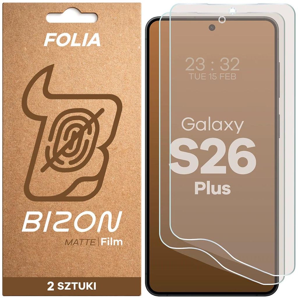 2x Matte Folie für Galaxy S26 Plus, Bizon Film Matte Duo