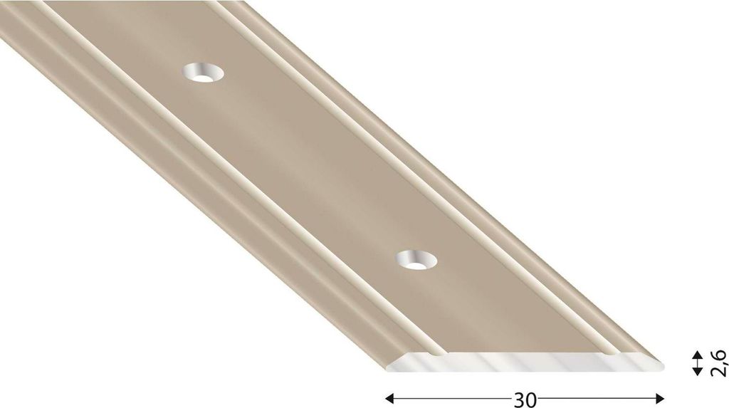Kügele Abdeckprofil (Übergangsleiste) gelocht 30/1000mm Alu Produktbild 