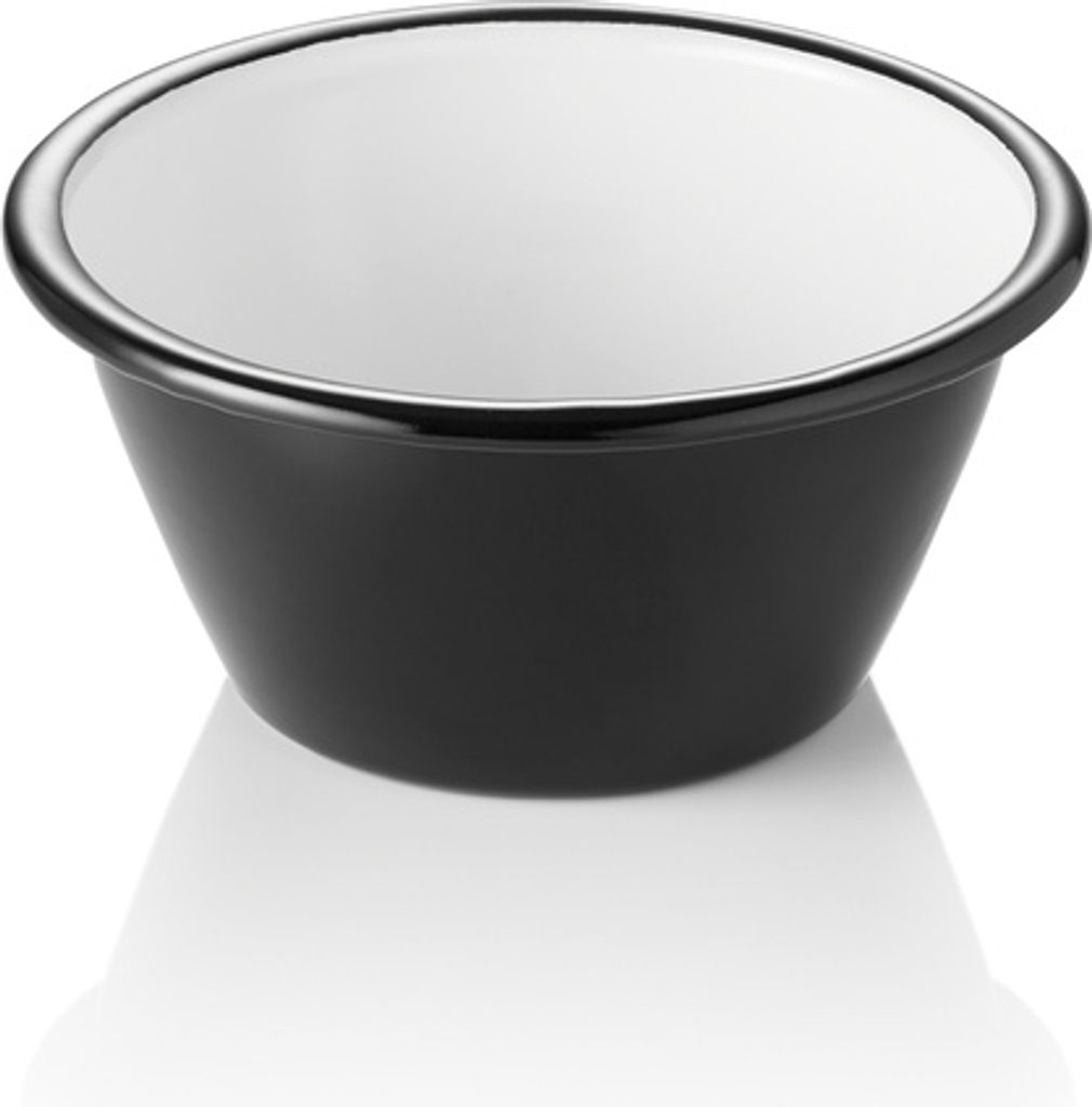 Schale GRACE, Ø 13 cm, 500 ml, Emaille, weiß schwarz