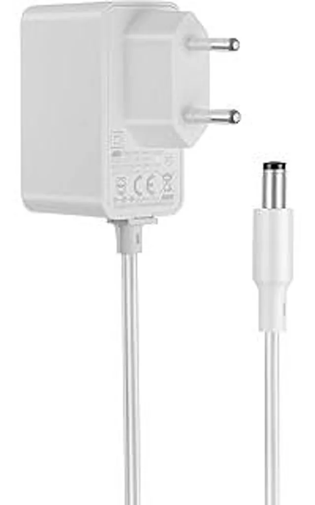 Alimentatore Tonton 12V 1A Bianco - Cavo 3m Switching CCTV