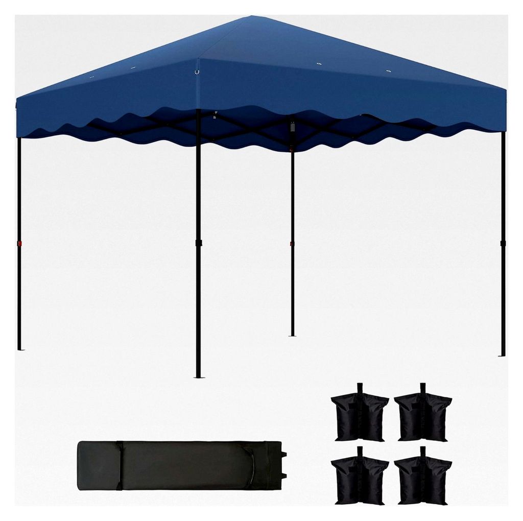 Pavillon ca. 3x3 m, wasserabweisend, stabil, winterfest, Pop-up-Faltpavillon mit UV-Schutz 50+, faltbares Partyzelt, Gartenzelt mit Rolltasche, Gar...