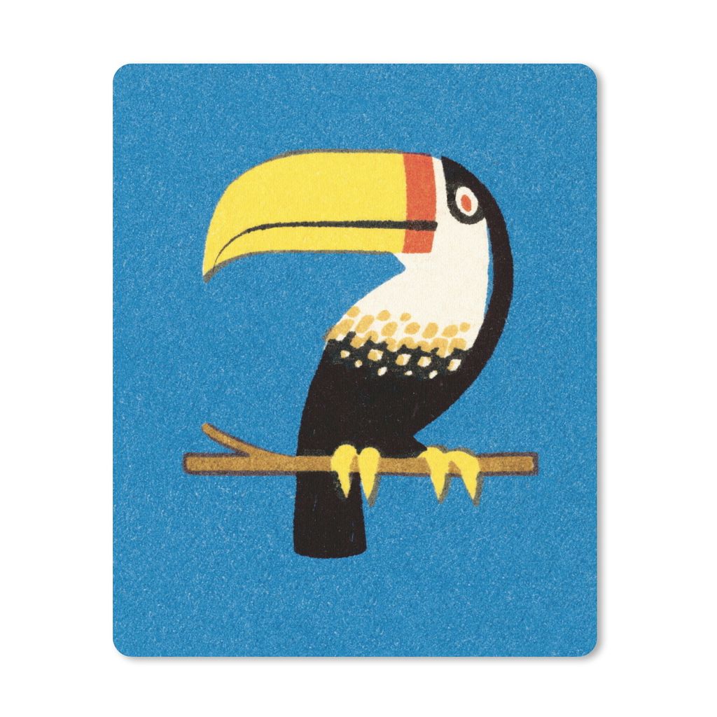 MuchoWow Mauspad Mousepad Eine Illustration eines bunten Tukans 30x40 cm - Mousepads - Maus Mat - Pad - Mausunterlage - Mausmatten