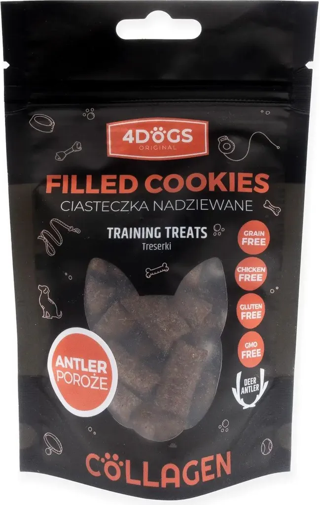 Récompense éducation pour chien biscuits bois de cerf 60g - Pack de 3 pcs