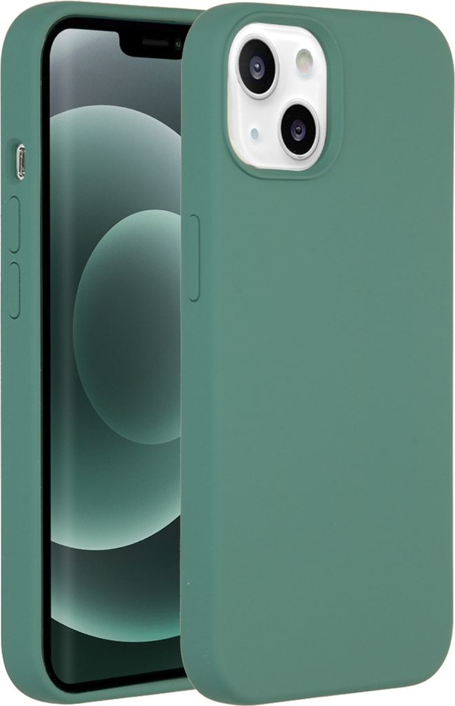 Accezz Liquid Silikoncase iPhone 13 Mini - Dunkelgrün
