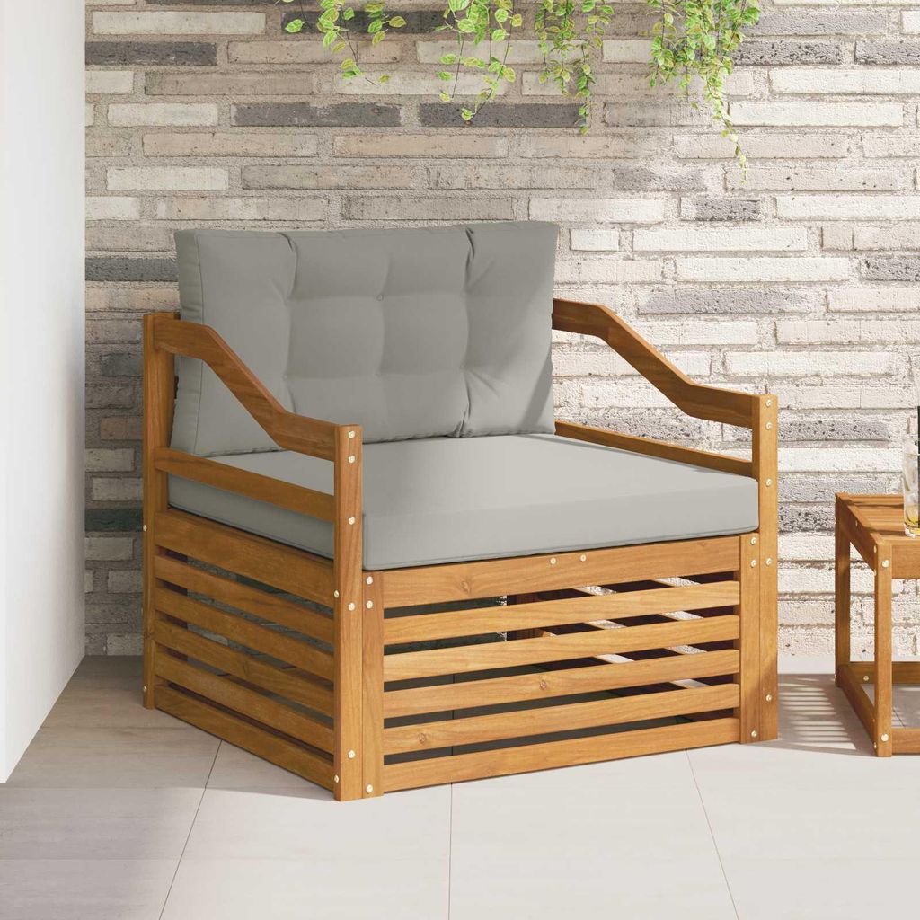 Outdoor-Sofa Massivholz Akazie Natur - Gartenstühle C1501
