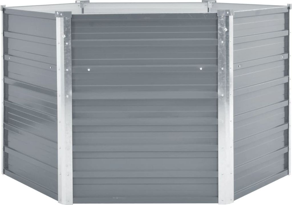 vidaXL Garten-Hochbeet Verzinkter Stahl 129x129x77 cm Grau Produktbild 1