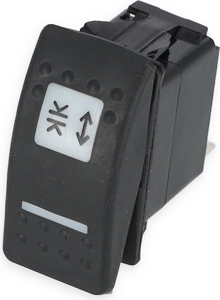 LED Kippschalter, ON-OFF, mit Schaltersymbolen, max. Belastung 25 Amp. bei 12 Volt Symbol: Auf / Ab