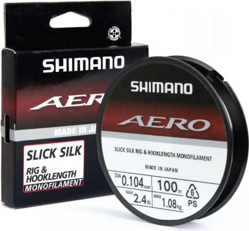 Shimano Fishing Aero Slick Silk Rig&hooklength Monofile Schnüre 100 M Schwarz 0.114 mm Schwarz 0.114 mm