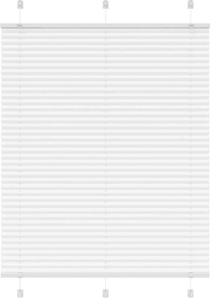 Plissee Weiß 110x150 cm Stoffbreite 109,4 cm Polyester