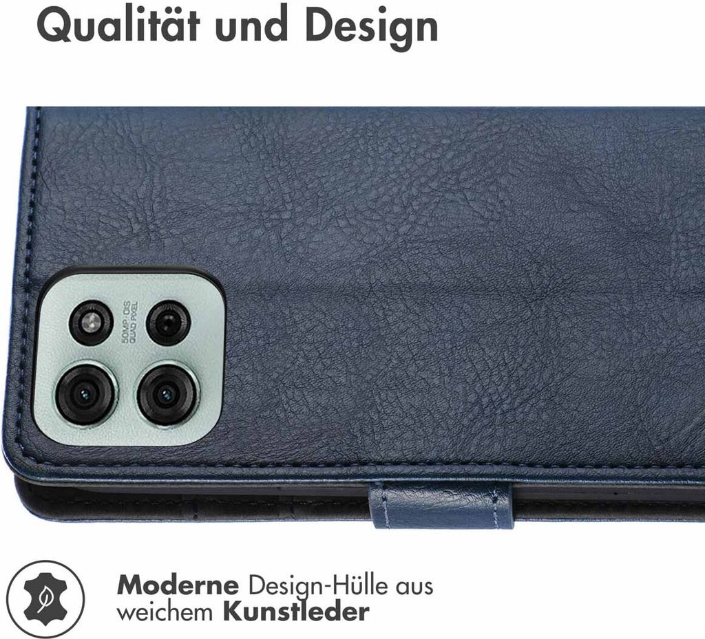 SEAHAI Leder Folio Hülle Für Motorola Moto G75 5G | Brieftaschen-Case Mit Kartenfächern