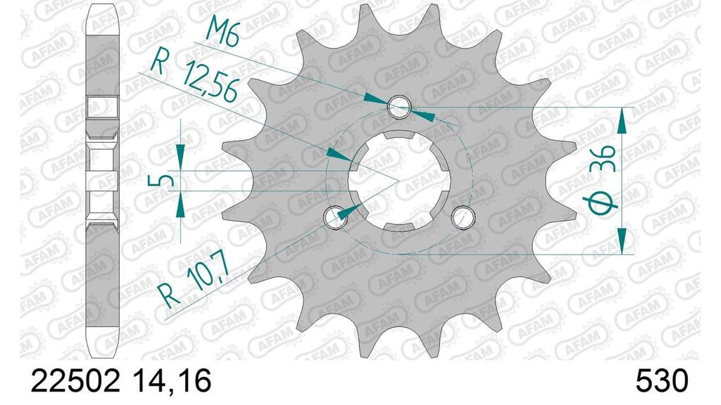 AFAM Standard Stahlritzel vorne 22502 - 530