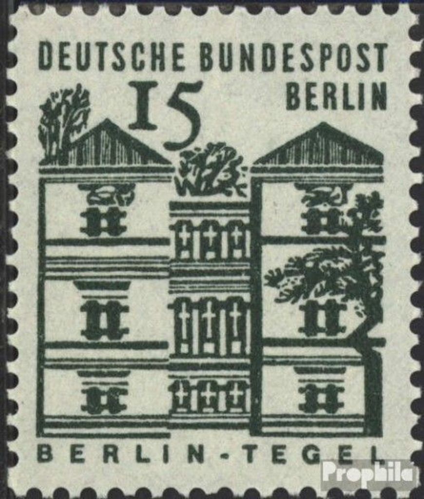 Briefmarken Berlin (West) 1965 Mi 243R mit Zählnummer postfrisch Bauwerke