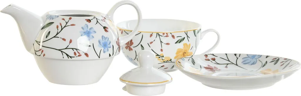 Service thé porcelaine durable 3 pièces, fini les tasses dépareillées