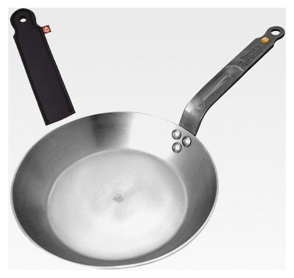 Mineral B Element Bratpfanne, Eisenstahl mit Handschutz Spar-Set (24)