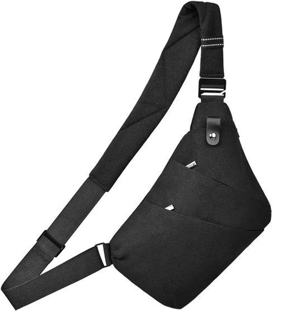 Sac à bandoulière noir anti-glissement avec sangles genoux ajustables
