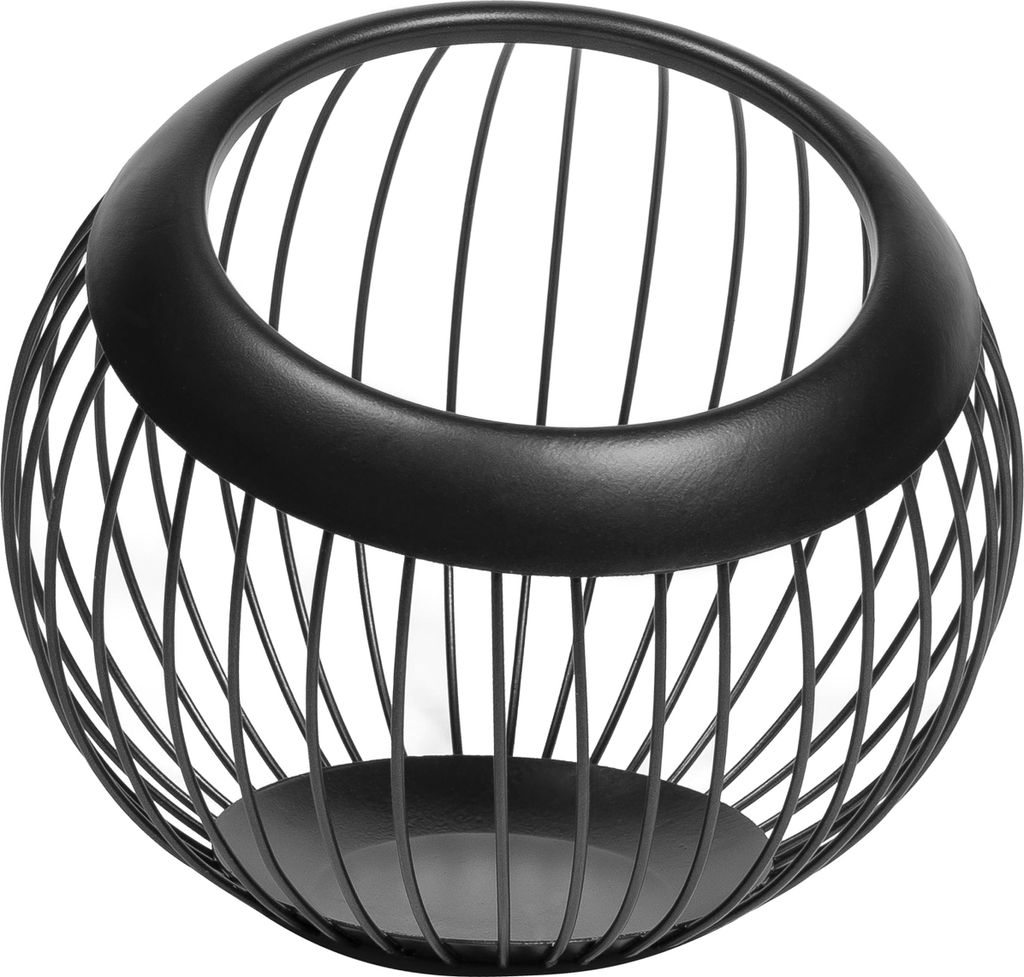 QUVIO Obstschale in Kugelform - Schale - Obstkorb - Dekorative Schale - Gemüseschale - Obstorganisator - Drahtgitter - 20 x 19 cm (dxh)