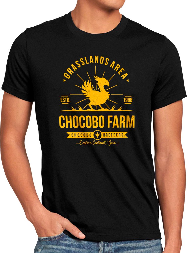 style3 Grassland Farm Herren T-Shirt anime cloud chocobo sephiroth