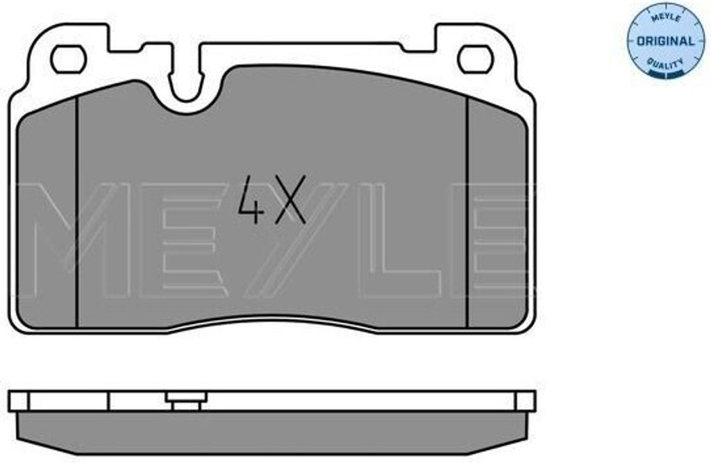 MEYLE 025 256 4317 - OE 8R0 698 151 AA Bremsbeläge, Vorne für A6 (4G), A7 (4G), Q5 (8R), Macan (95B)
