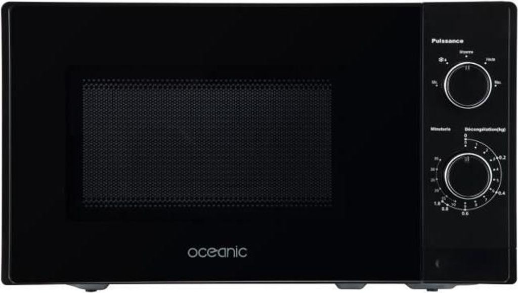 Mikrowelle OCEANIC OCEAMO20B12, 20L, 700W, Monofunktion, Schwarz, 43,95 x 25,82 x 35,75 cm