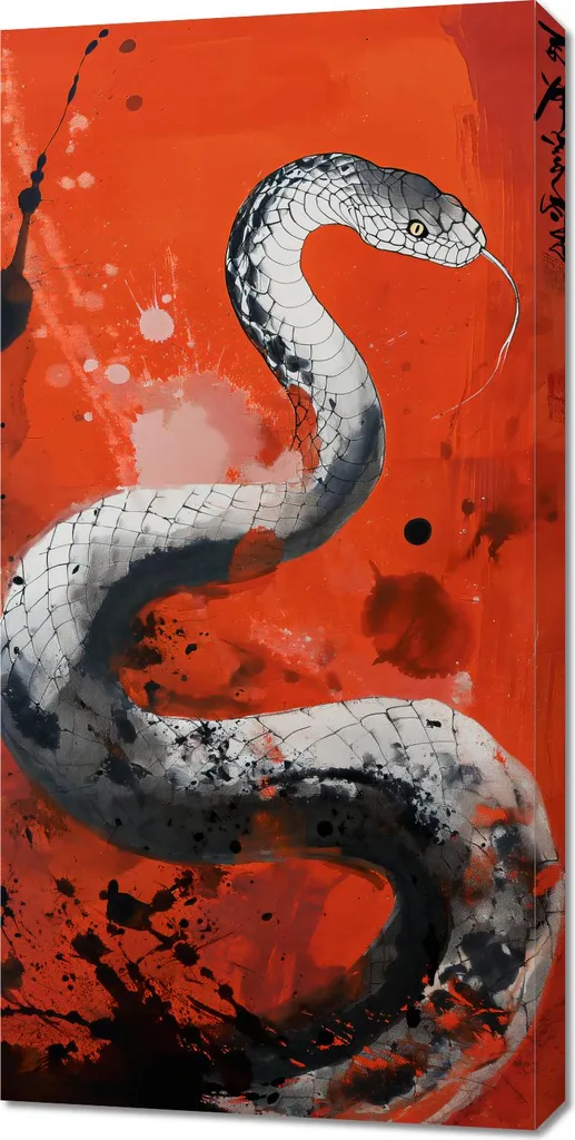 Tableau panoramique Le souffle du dragon 50x100 cm haute finition