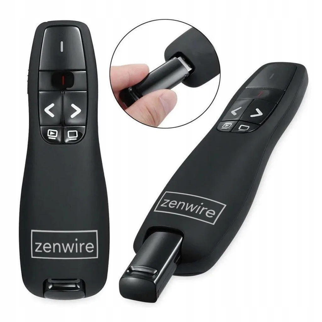 Pointeur laser sans fil noir avec télécommande USB plug and play - 3