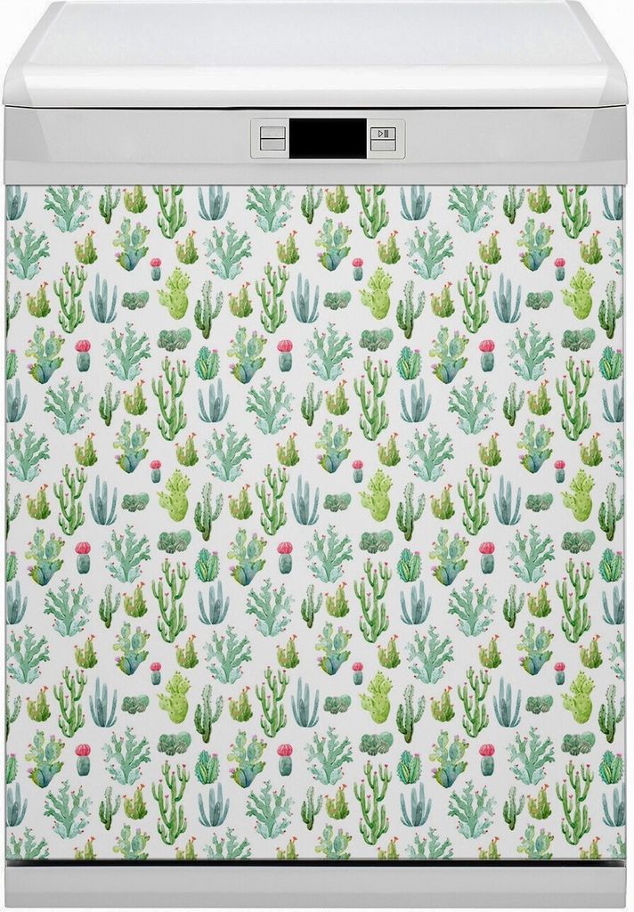 Magnete Küche Magnetmatte Magnet für Spülmaschine Abwaschbar Dekor 60x80 cm - Kleine Kakteen