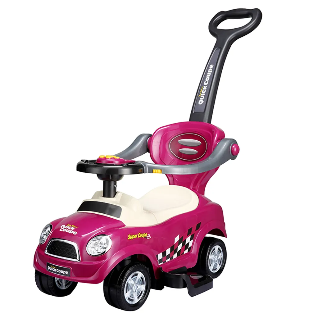 Poussette pliable sans effort à roues pivotantes et poignée sonore