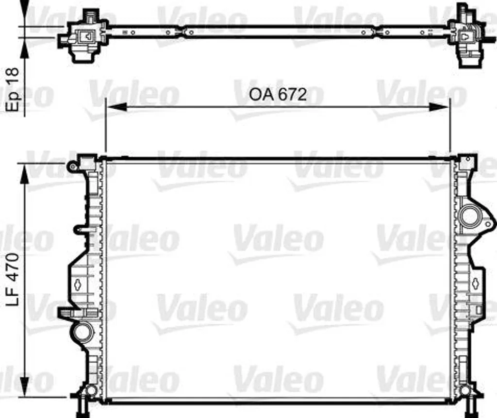 Radiateur de refroidissement moteur pour Ford Kuga, S-Max et Galaxy