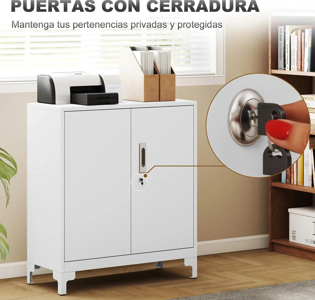 Armoire métallique verrouillable étagère réglable montage simple