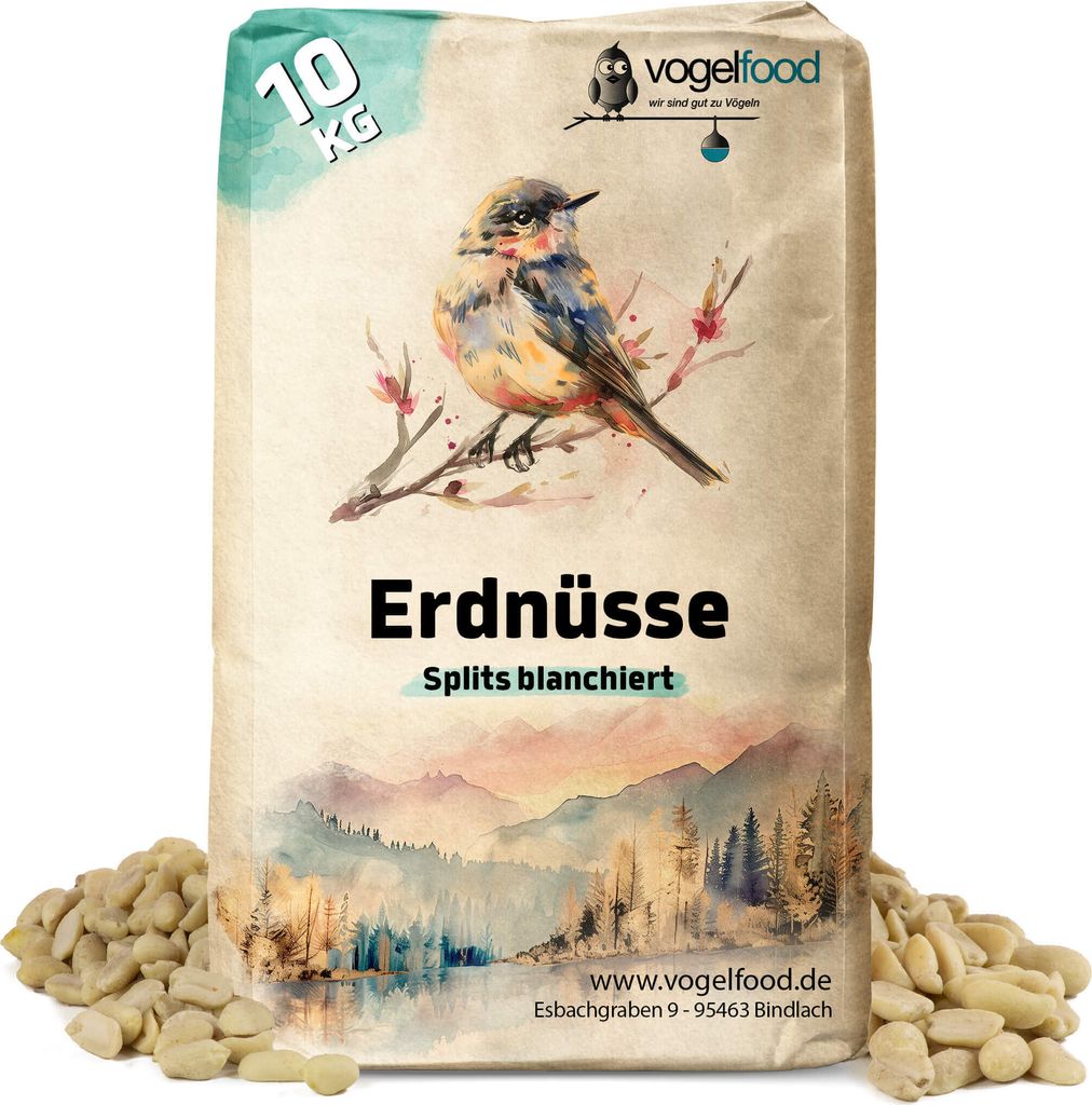 10 kg Erdnusskerne Splits Vogelfutter Eichhörnchenfutter
